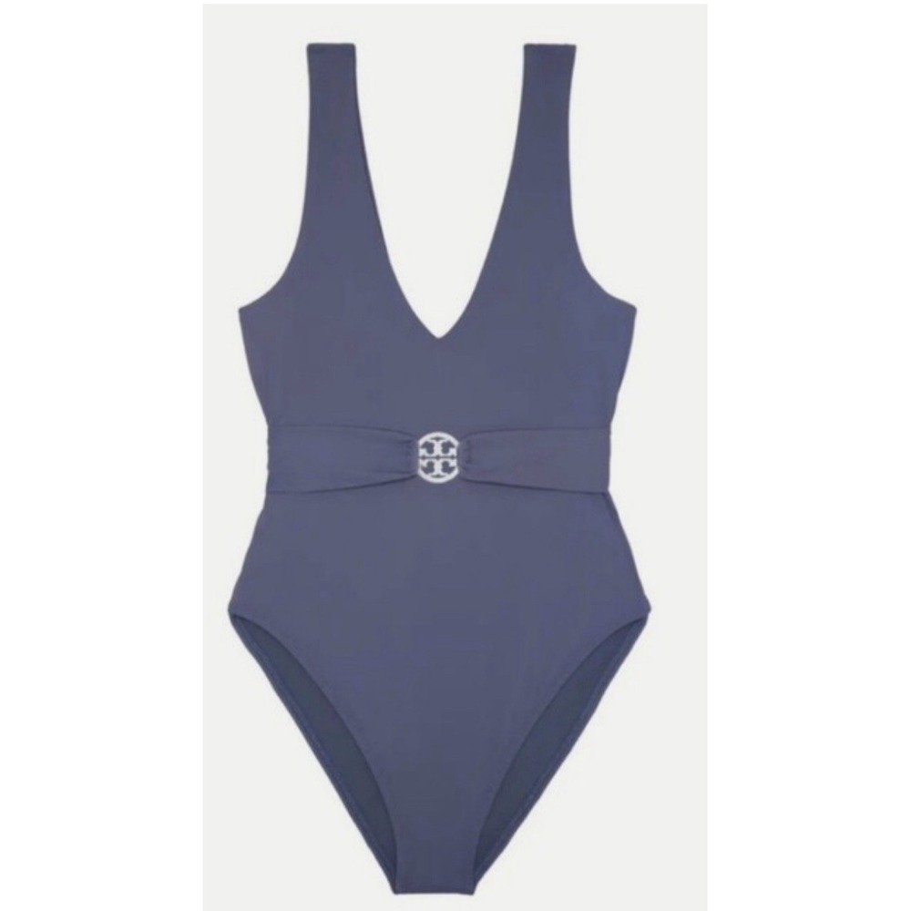 Tory Burch Belted One Piece Miller Plunge Designer Size S